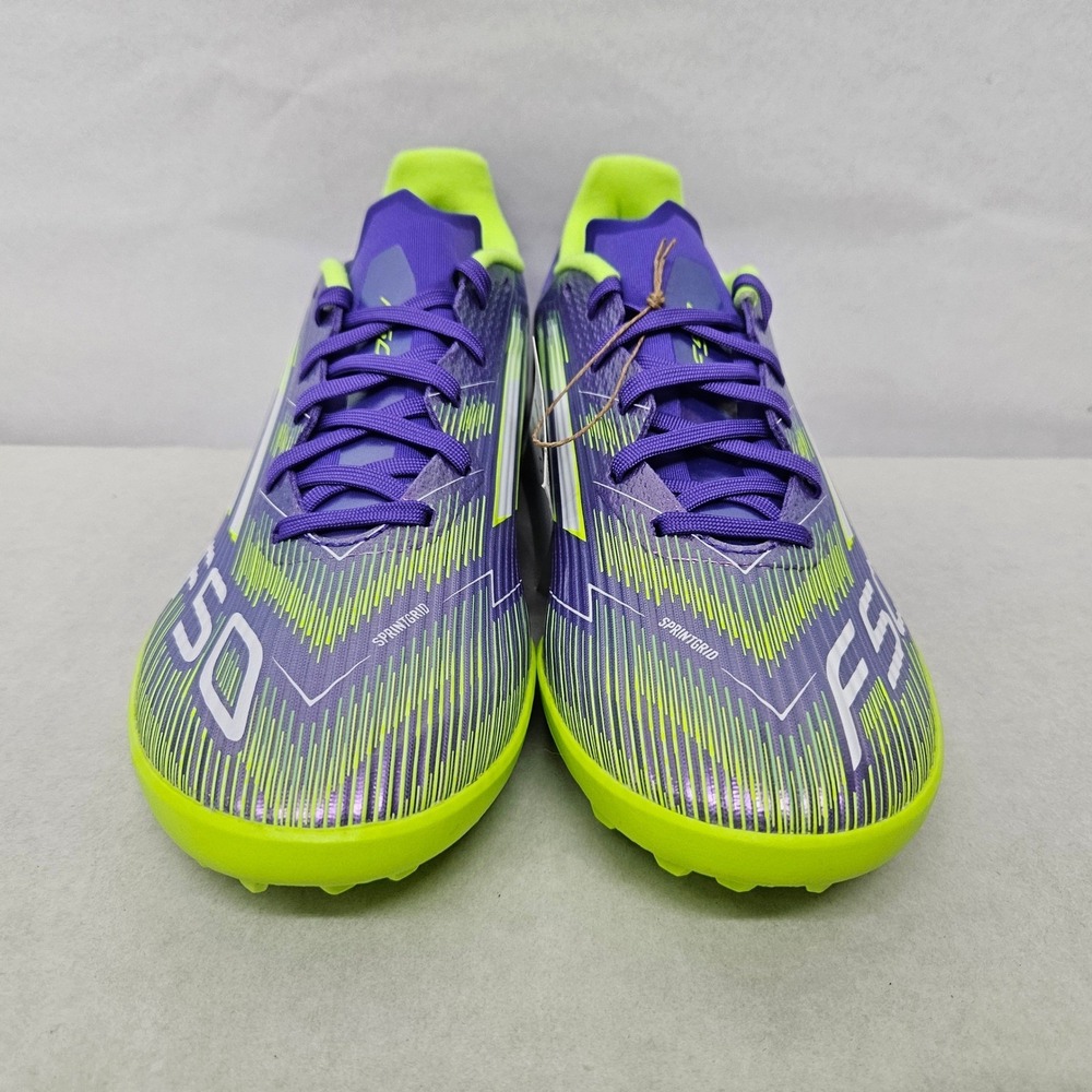 Adidas F50 League TF Soccer Cleats JH7724 Purple Rush Lucid Lemon Mens Size 7‎ - Picture 5 of 11